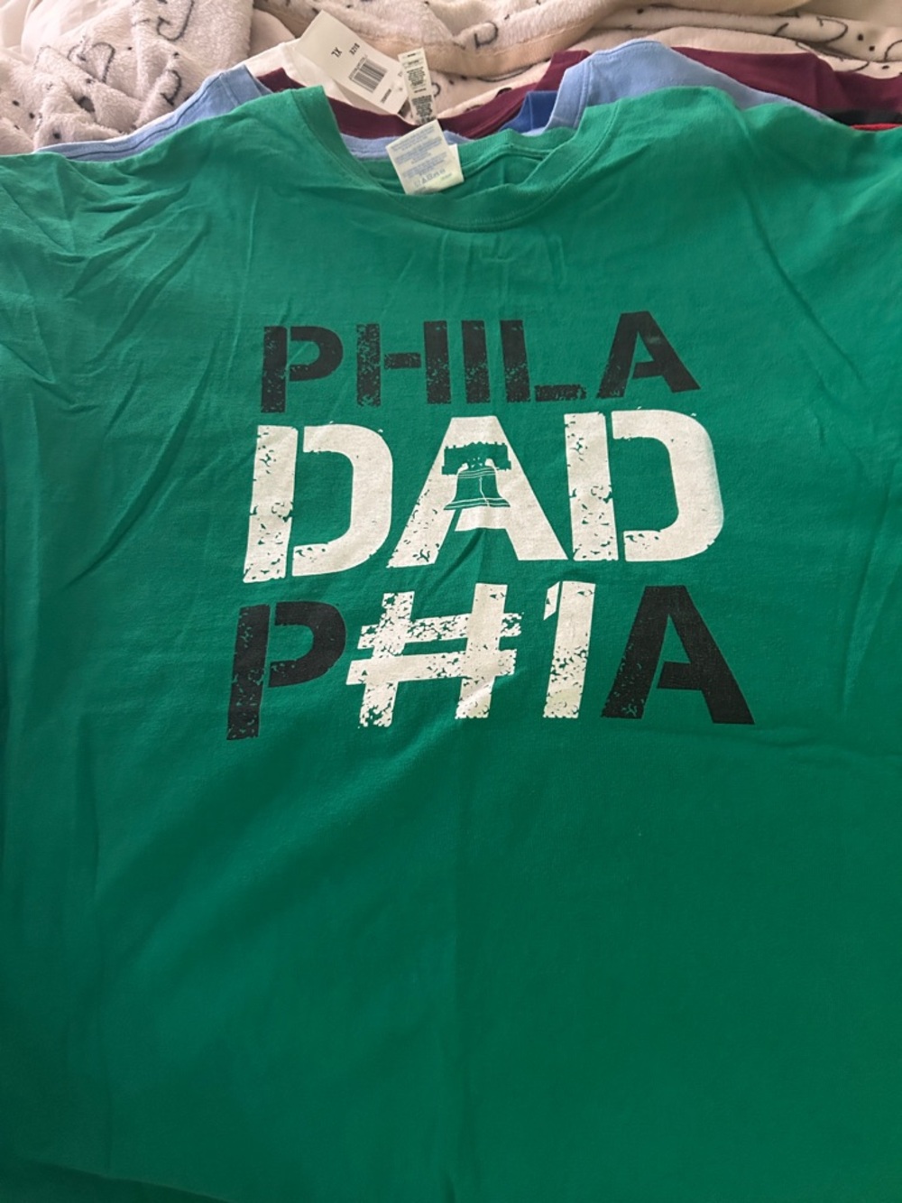 Kids Green "Phila Dad" Graphic Tee